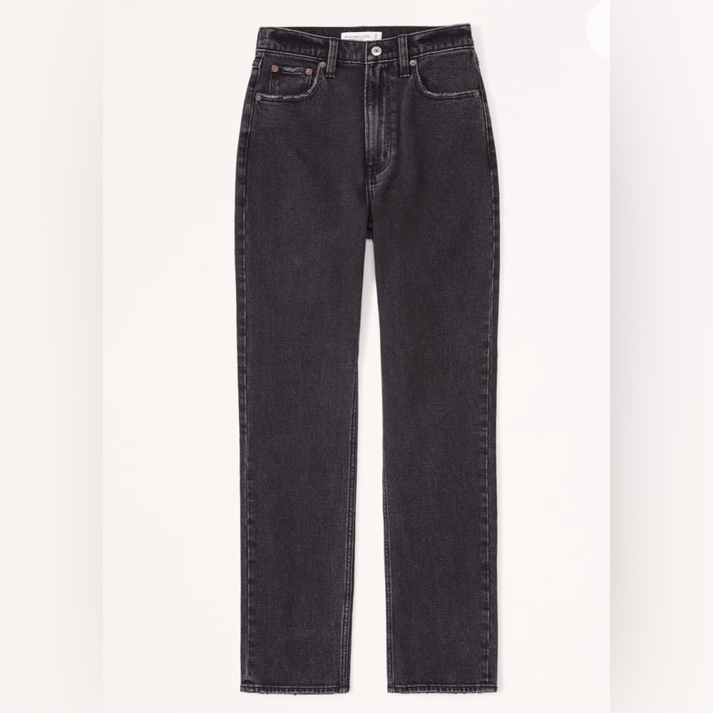 Abercrombie Curve Love Ultra High Rise Ankle Straight Jeans - Black 29/8